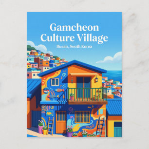 Carte Postale Village culturel de Gamcheon Corée du Sud