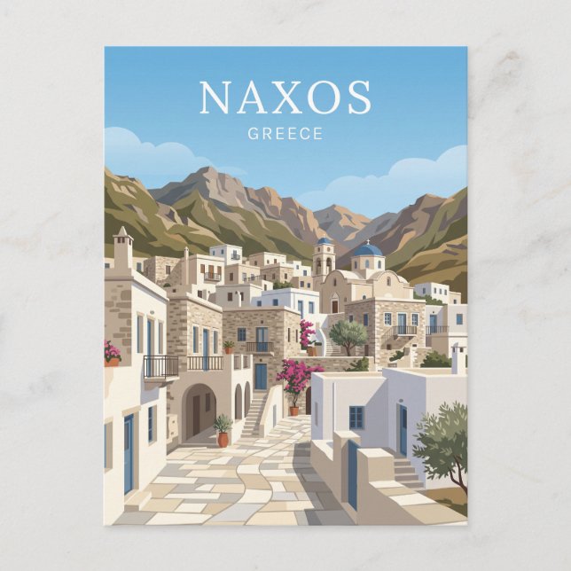 Carte Postale Village d'Apeiranthos Grèce (Devant)