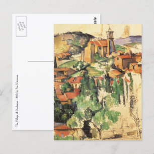 Carte Postale Village de Gardanne par Paul Cezanne, Art Vintage