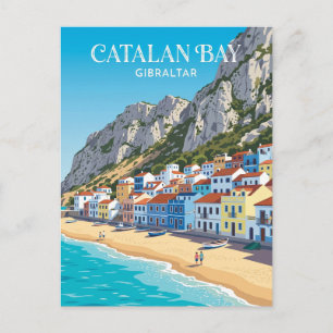 Carte Postale Village de la baie catalane à Gibraltar