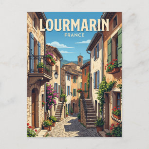 Carte Postale Village de Lourmarin Allée France