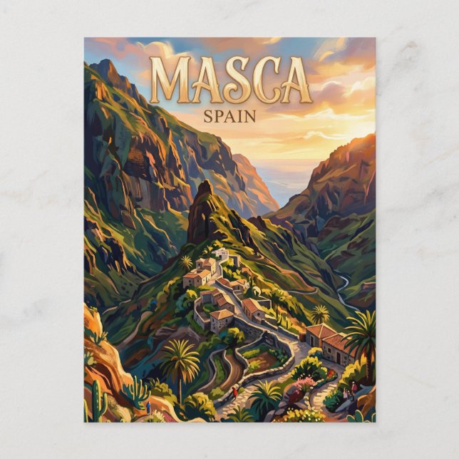 Carte Postale Village de Masca Espagne (Devant)