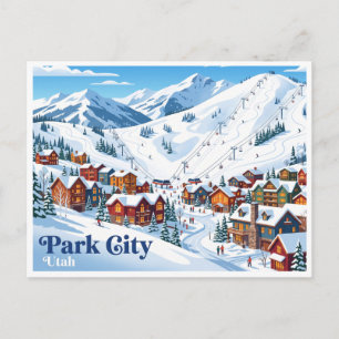 Carte Postale Village de montagne de Park City Utah
