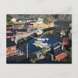 Carte Postale Village de pêcheurs Nusfjord. Le Rorbuer, comme