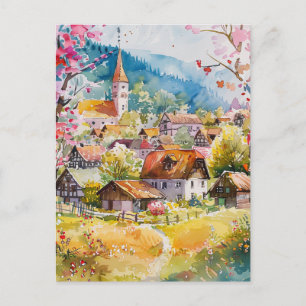 Carte Postale Village de printemps