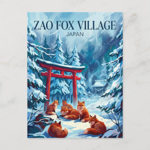 Carte Postale Village de renards Zao Japon