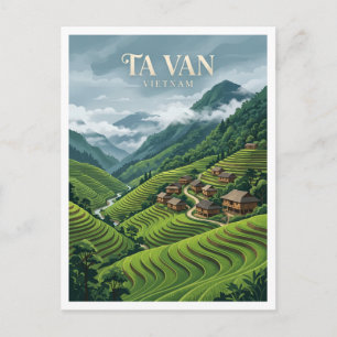 Carte Postale Village de Ta Van Sapa Viêt Nam