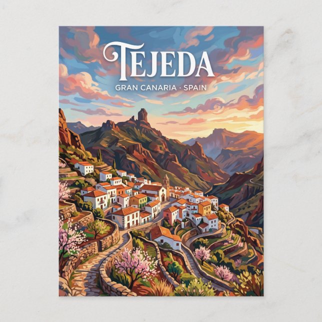 Carte Postale Village de Tejeda Espagne (Devant)