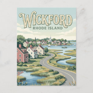 Carte Postale Village de Wickford Rhode Island