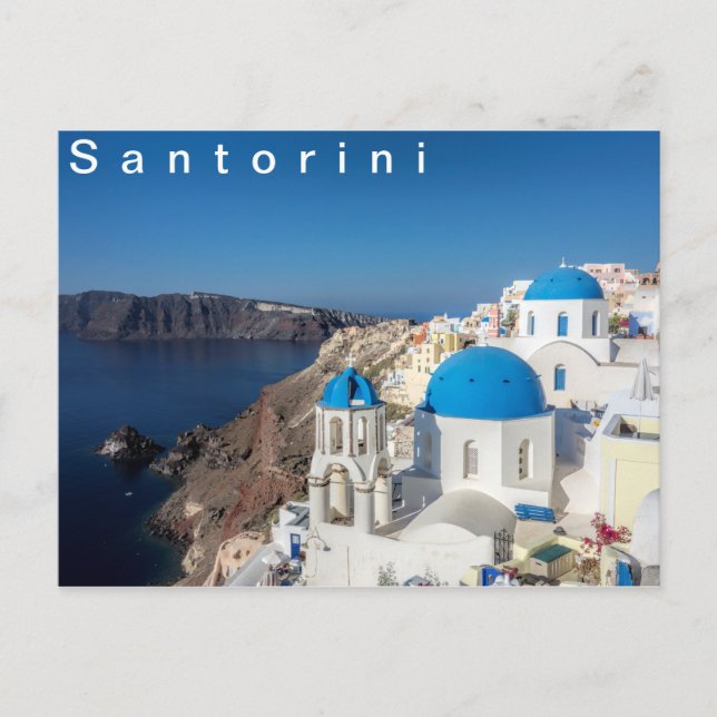 Carte Postale Village d'Oia à Santorin (Devant)
