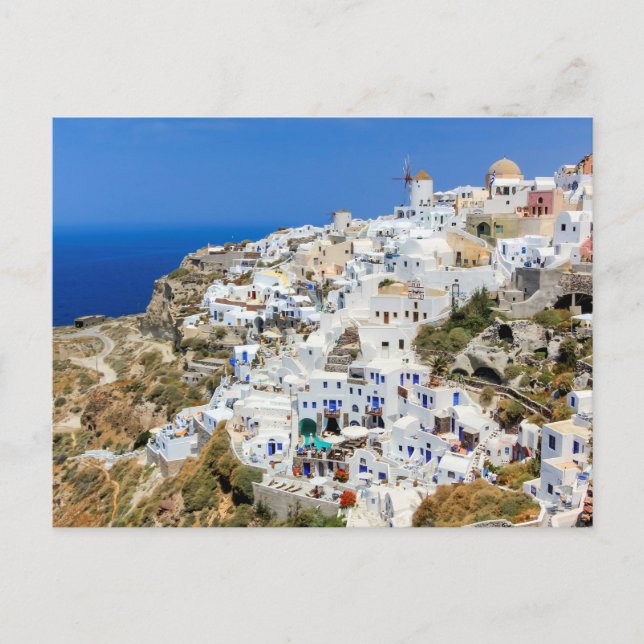 Carte Postale Village d'Oia sur l'île de Santorin, nord, Grèce (Devant)