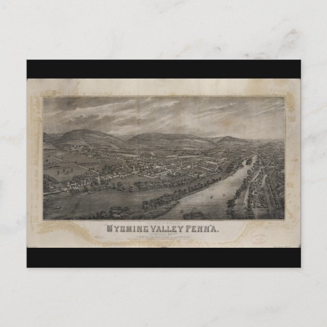 Carte Postale Village du Wyoming, Wyoming Valley Pennsylvanie (Devant)