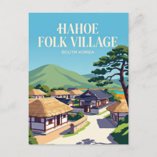 Carte Postale Village folklorique de Hahoe Corée du Sud
