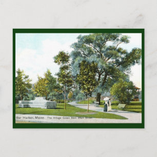 Carte Postale Village Green, Bar Harbour, Maine 1908 Vintage