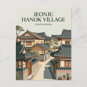 Carte Postale Village Hanok de Jeonju Corée du Sud