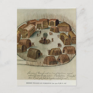 Carte Postale Village indien de Pomeiooc
