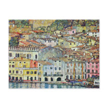 Village italien Malcena au jardin par Klimt