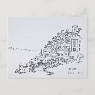 Carte Postale Village sur les hauteurs de Nonza   Corse, France