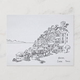 Carte Postale Village sur les hauteurs de Nonza   Corse, France