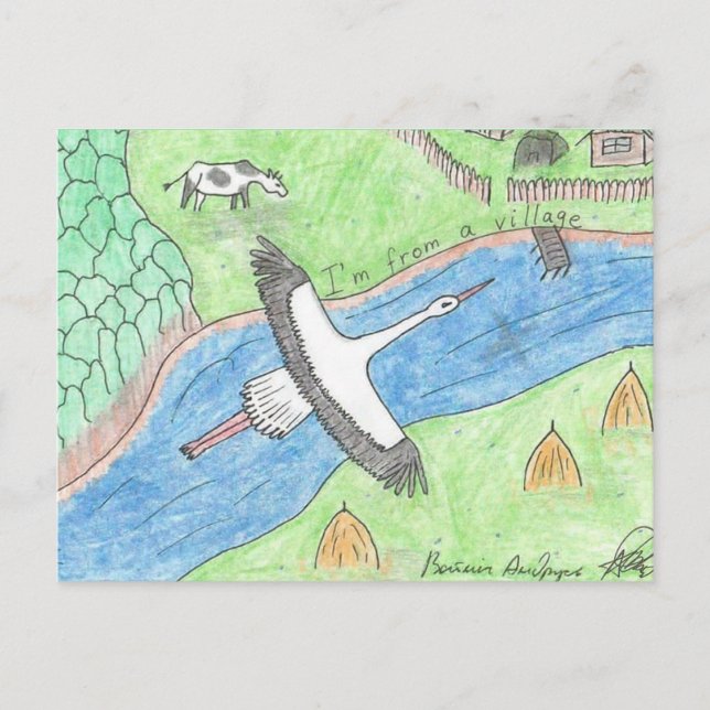 Carte Postale Village Vibes (Devant)