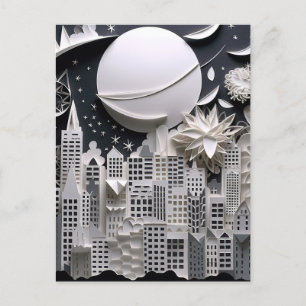 Carte Postale Ville à l'Arrière - plan paysage de nuit