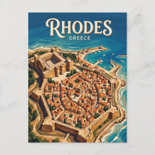 Carte Postale Ville ancienne de Rhodes Grèce