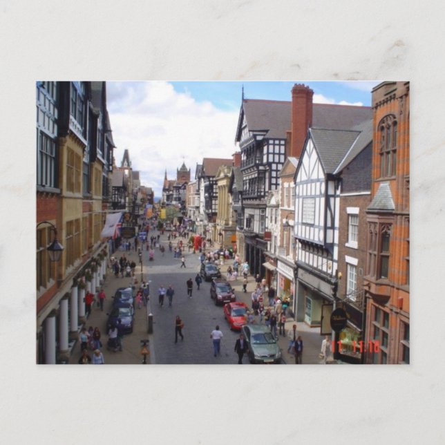 Carte Postale Ville anglaise de Chester (Devant)