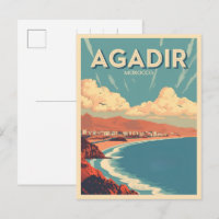 Ville balnéaire vintage Agadir souvenirs de voyage