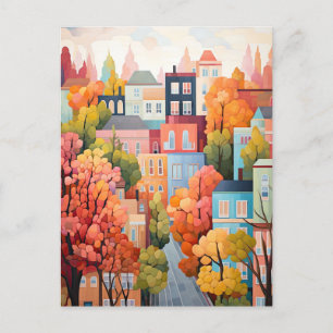 Carte Postale Ville colorée