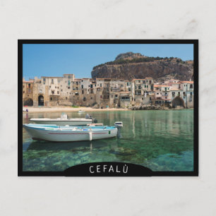 Carte Postale Ville côtière de Cefalu en Sicile