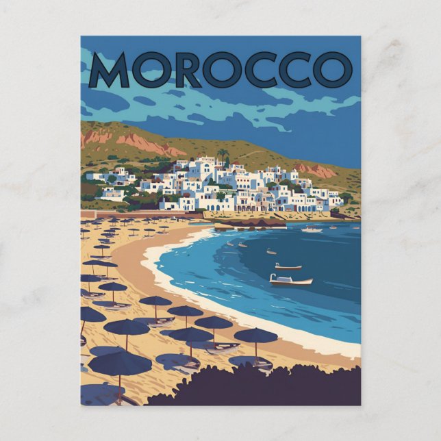 Carte Postale Ville côtière marocaine (Devant)