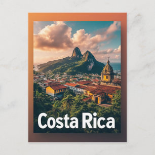 Carte Postale Ville côtière tropicale du Costa Rica