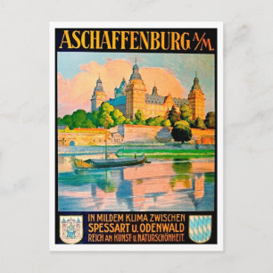 Carte Postale ville d'Aschaffenburg, Allemagne, Schloss Johannis