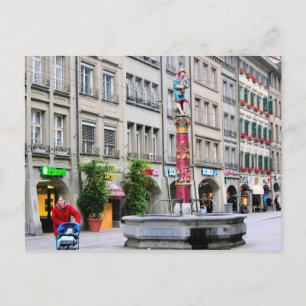 Carte Postale Ville de Berne - Fontaine médiévale