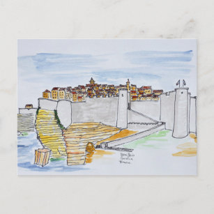 Carte Postale Ville de Bonifacio à flanc de falaise   Corse, Fra