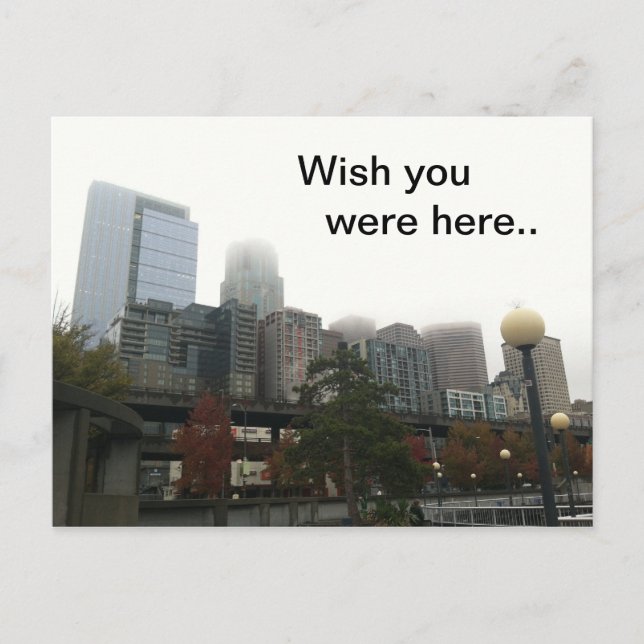 Carte Postale Ville de brouillard (Devant)