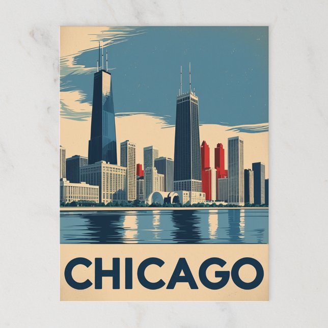 Carte Postale Ville de Chicago (Créateur téléchargé)