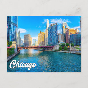 Carte Postale Ville De Chicago, Illinois, États-Unis