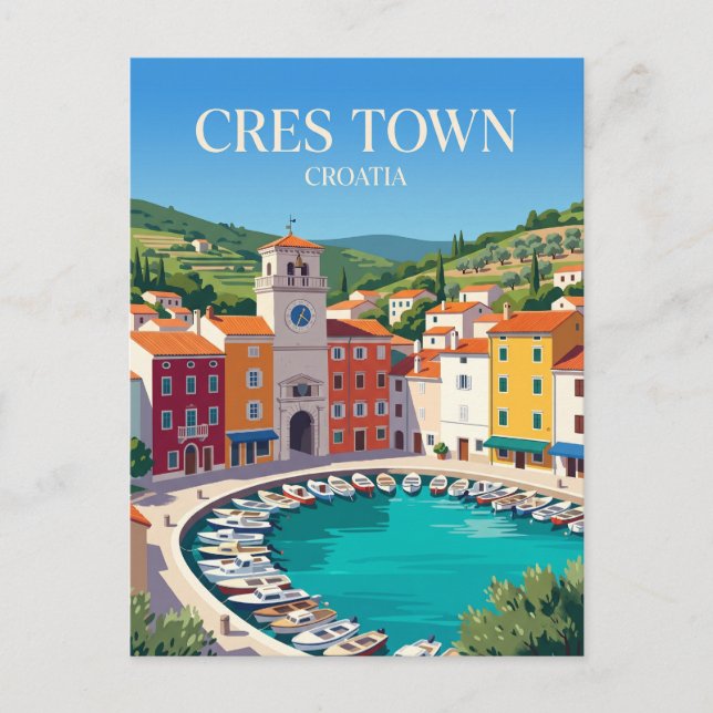 Carte Postale Ville de Cres Croatie (Devant)
