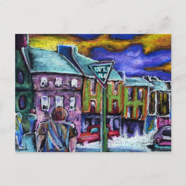 Carte Postale Ville de Dingle au crépuscule (Devant)