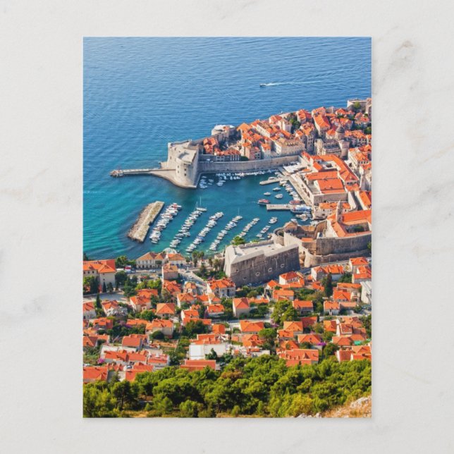 Carte Postale Ville de Dubrovnik d'en haut (Devant)