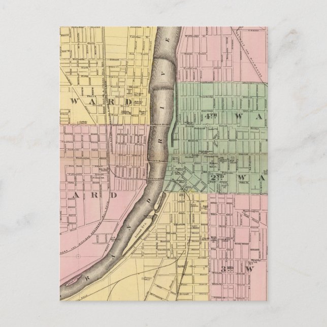 Carte Postale Ville de Grand Rapids, comté de Kent (Devant)