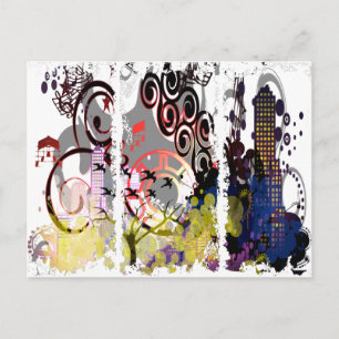 Carte Postale Ville de Grunge