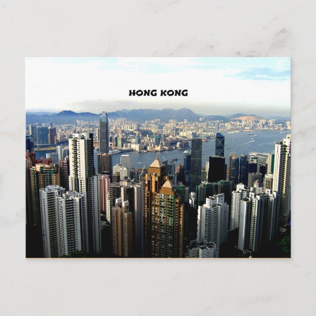 Carte Postale Ville de Hong Kong (Devant)