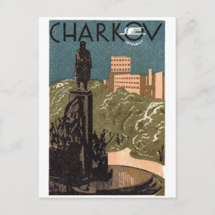 Carte Postale ville de Kharkov, Ukraine, voyage vintage