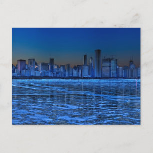 Carte Postale Ville de larges épaules et lac Michigan