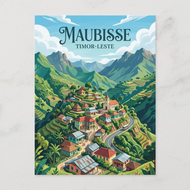 Carte Postale Ville de Maubisse Timor-Leste (Devant)