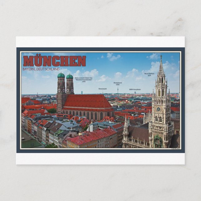 Carte Postale Ville de Munich (Devant)