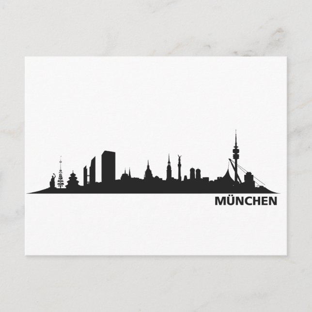 Carte Postale Ville de Munich - Skyline 1c (Devant)