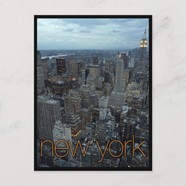 Carte Postale ville de new york à dusk (Devant)